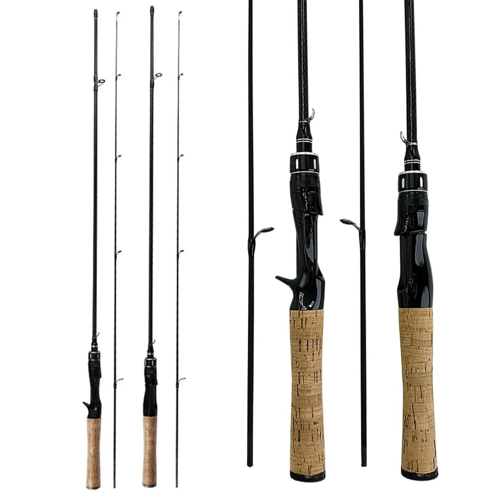 Telescopic Carbon Lure Fishing Rod - Spinning Reel