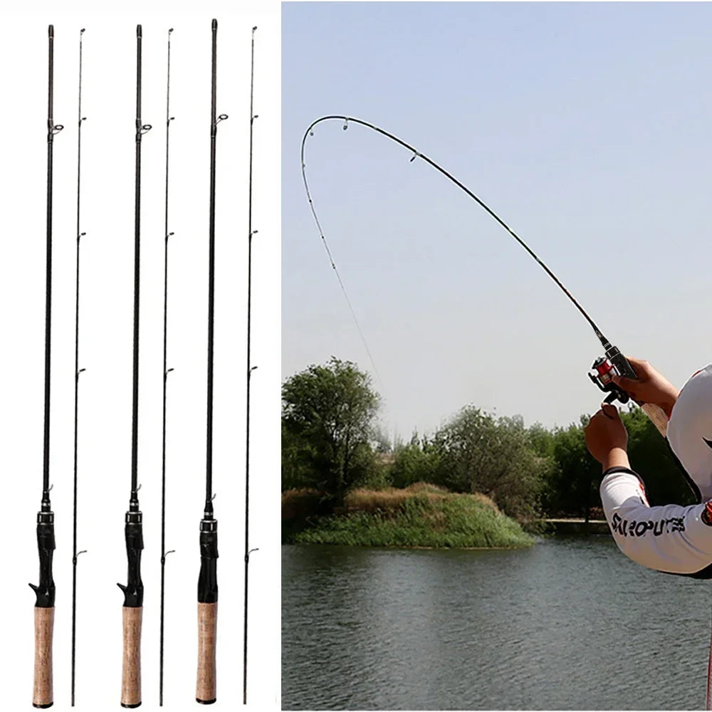 Telescopic Carbon Lure Fishing Rod - Spinning Reel