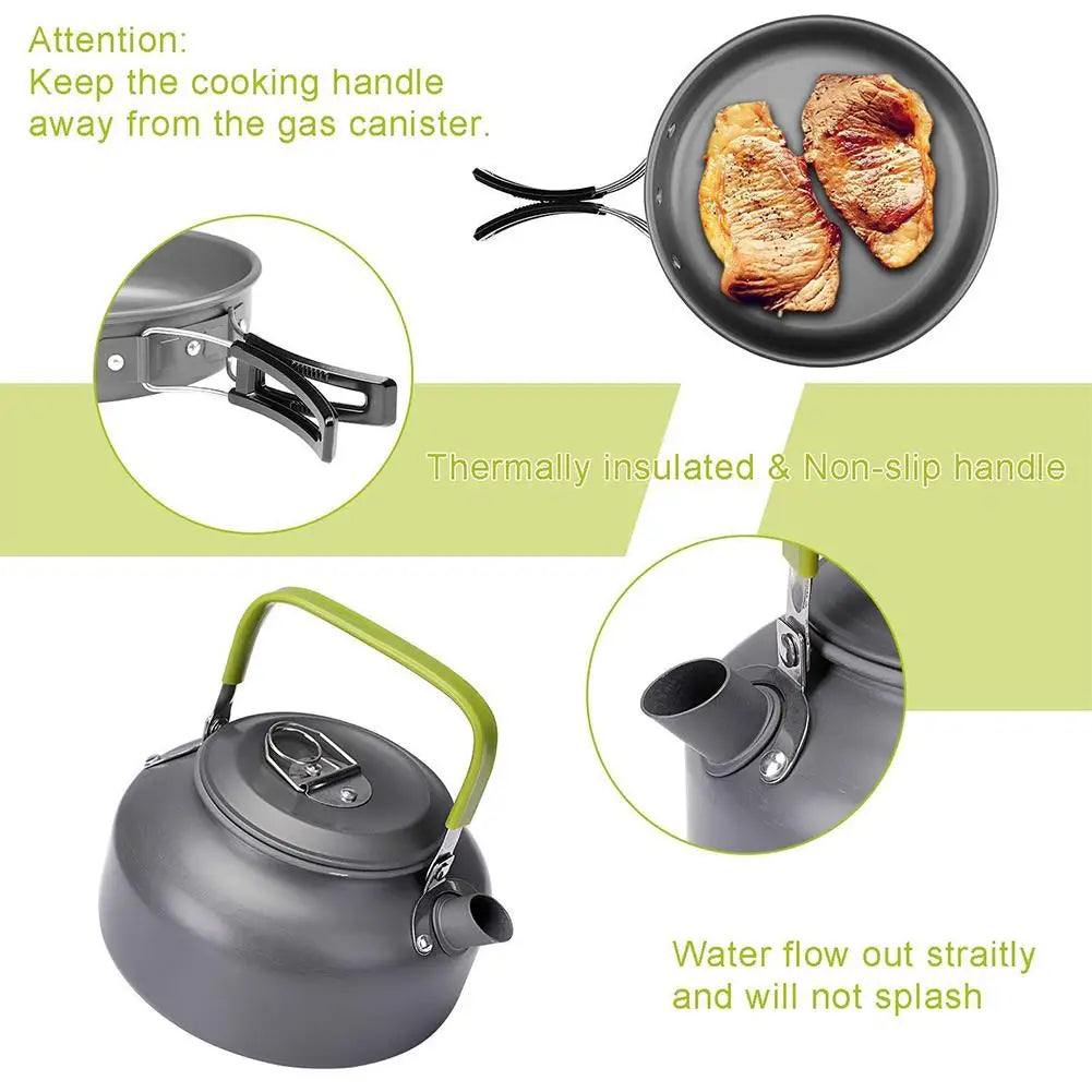 Camping  Aluminum Cookware  (Pots, Kettles, Utensils)