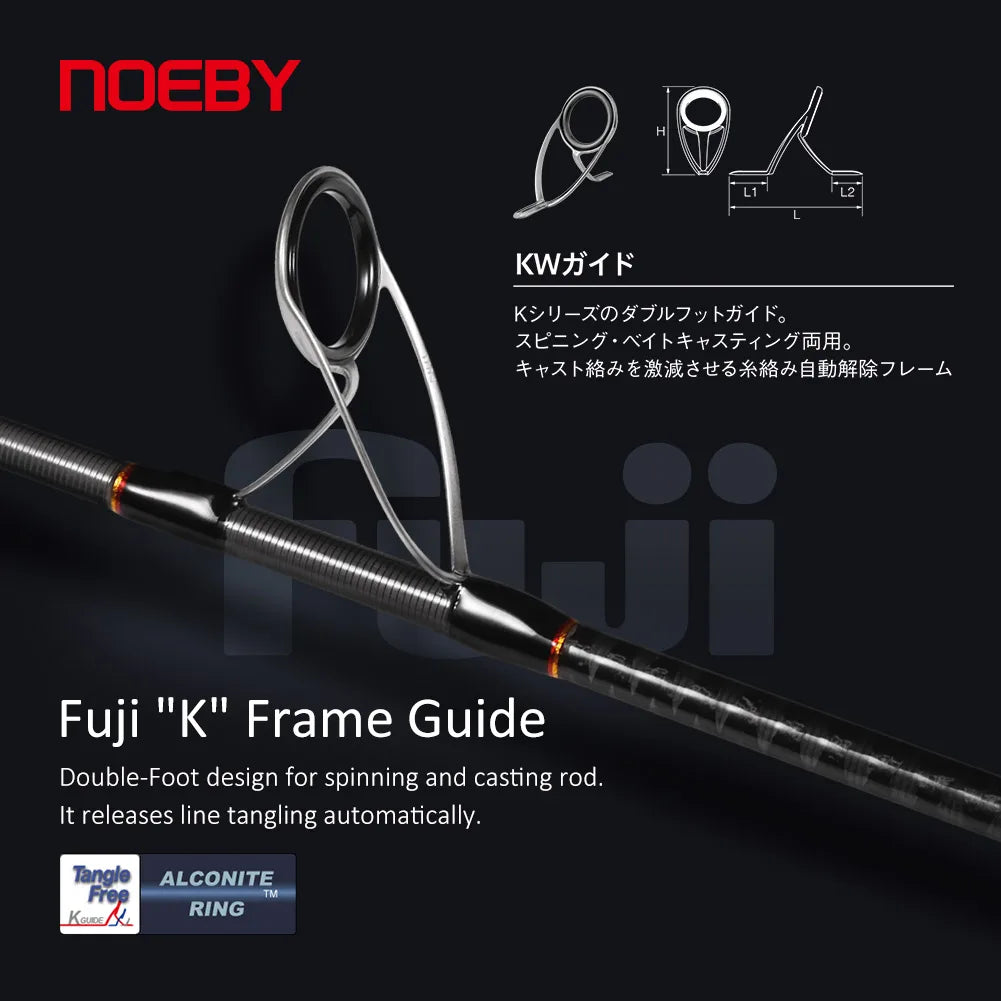 Carbon Jigging, Spinning Seabass Fishing Rod,  Fuji Guide