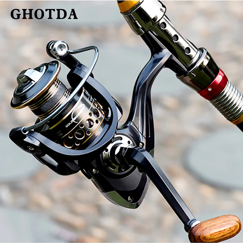 1.8-3.6M telescopic fishing rod with spinning reel combo