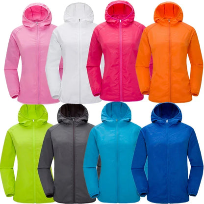 Unisex Waterproof Windbreaker Jacket - Rain sun protection