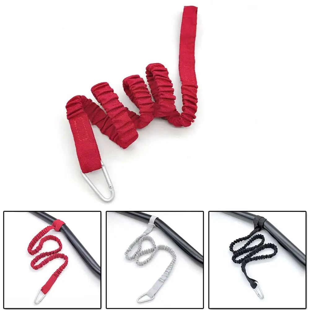 Elastic Kayak Leash Tie Rope & Safety Clip