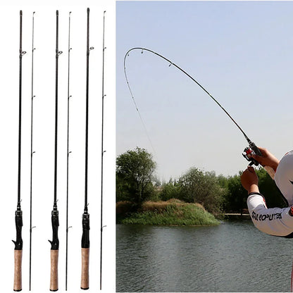 Telescopic Carbon Lure Fishing Rod - Spinning Reel