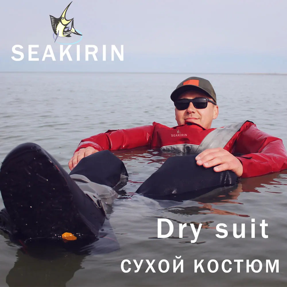 Mens Breathable Dry Suit for Cold Water Rafting and Fishing