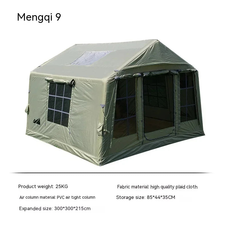 Campaign Hut 10 People Inflatable Foldable Waterproof Tent