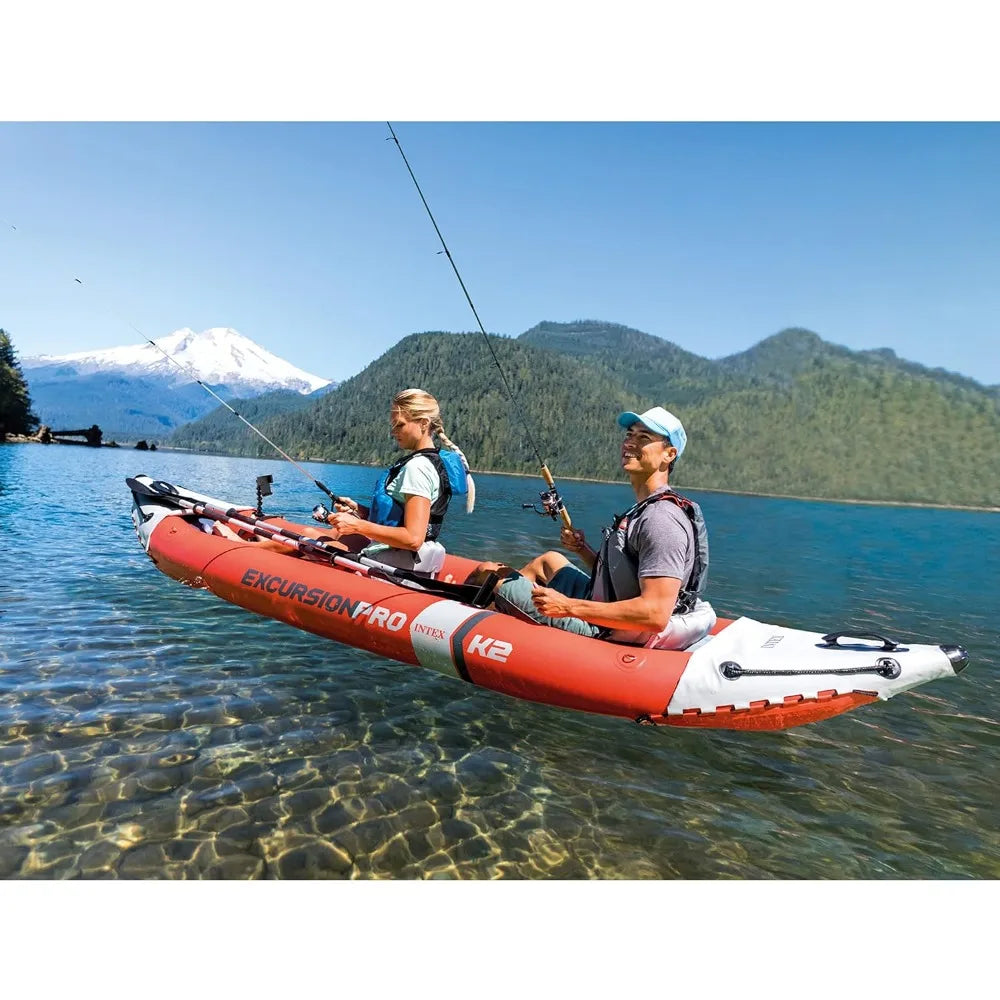 Inflatable Kayak Includes 86in Kayak Paddles and High-Output Pump – SuperTough PVC