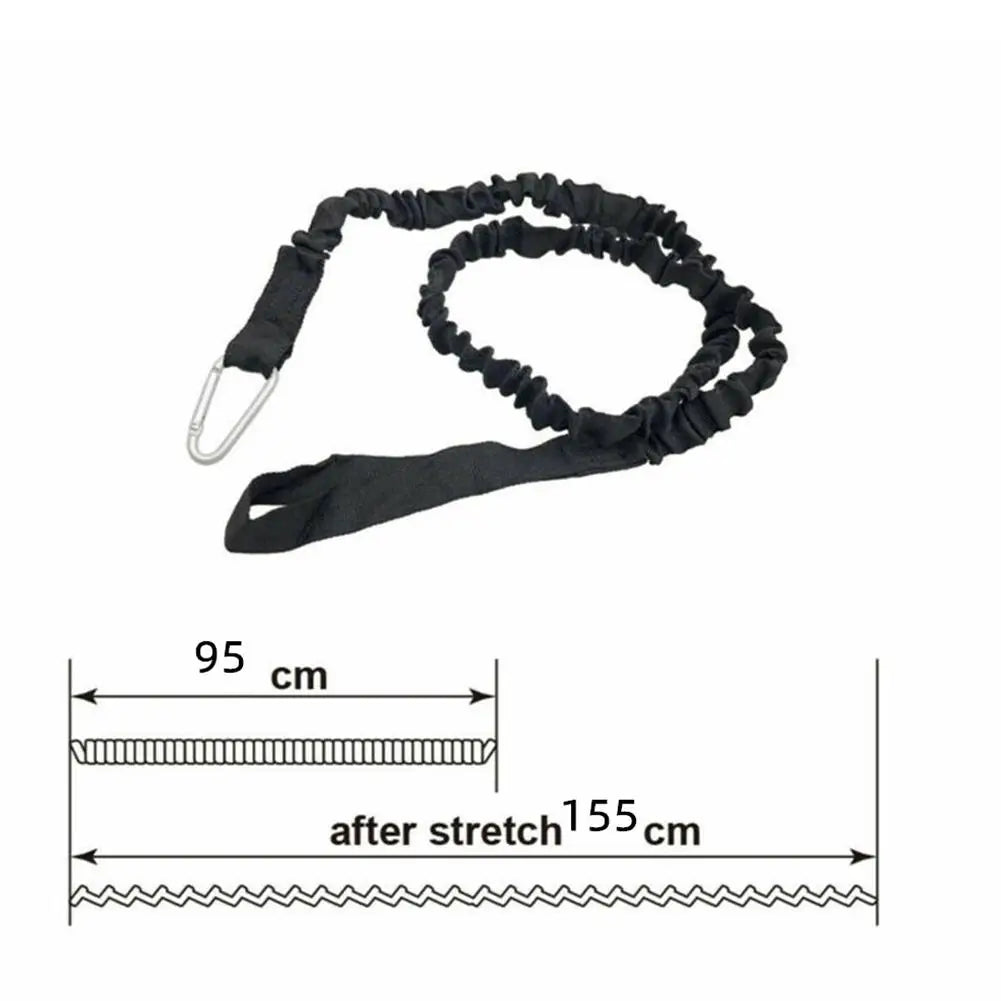 Elastic Kayak Leash Tie Rope & Safety Clip