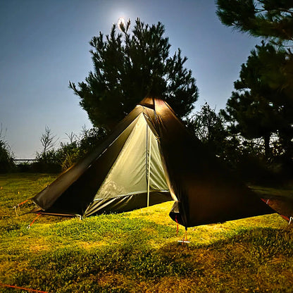 Hot Tent with Chimney Window  Ultralight Tipi Teepee Tent, Double Layer Bushcraft for 1 Person