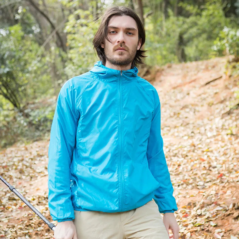 Unisex Waterproof Windbreaker Jacket - Rain sun protection